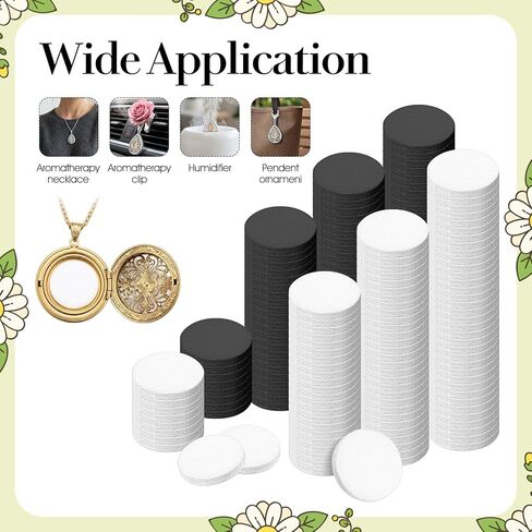 100 PCS Air Filter Scent Pads Unscented Essential Oil Pads 23 Mm Car Air Freshener Refill Felt Pad Universal Diffuser Refill Pad for Vent Clips, Home, Car Use in Kuwait