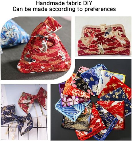 5PCS Cotton Craft Fabric Bundle Squares Patchwork, 10" x 8"Inch (25x20cm) Colorful Japanese Style Cotton Wrapping Cloth Squares Quilting Sewing Patchwork Fabric,DIY Scrapbooking Artcraft in Kuwait