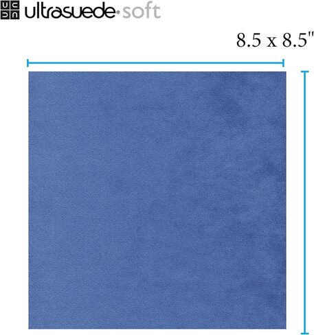 Ultrasuede Fabric, Soft (ST, Style 223), Jazz Blue Color, 8.5" x 8.5", 0.8mm Thickness, 6.43oz per Square Yard, Material for Making Clothing, Shoes, pet beds, Furniture and car Upholstery in Kuwait