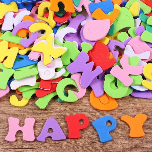 260 PCS Colorful Foam Letter Stickers, Self-Adhesive A-Z Foam Letters for Crafts, 3D Alphabet Stickers for Scrapbooking, School Projects & Party Decorations in Kuwait