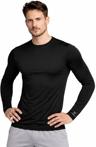 Men's Long Sleeve T-Shirt, 100% polyester with Moisture Wicking, Quick Dry Technology in Saudi Arabia