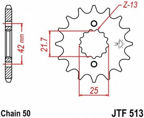 JT Sprockets JTF513.13 13T Steel Front Sprocket , black , 13 Tooth in Kuwait