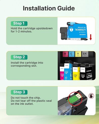 LC506XXL Super High Yield LC506 LC506XL Ink Cartridges Compatible for Brother LC506 Ink Cartridges LC506XXL LC506XL LC 506 XL for Brother MFC-J4555DW Ink Cartridges MFC-J4355DW MFC-J4557DW, 4 Pack in Saudi Arabia