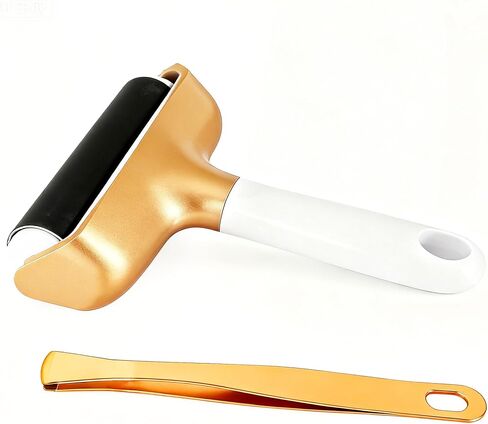 Brayer Roller & Mat Tweezers Remover Tool Set Crafting Brayer for Cricut/Silhouette/Brother Crafting Printmaking Fabric Crafting and T-Shirts Heat Transfer Projects(Gold) in Saudi Arabia