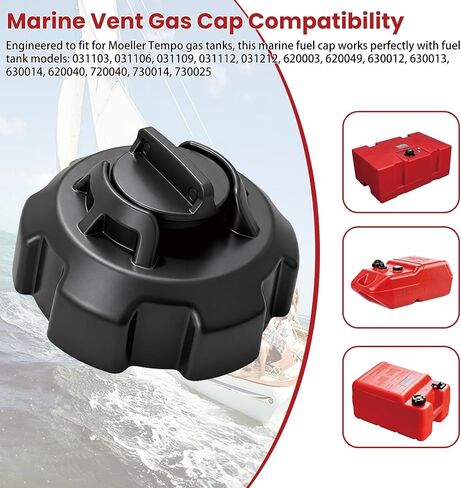 Marine Vent Gas Cap, 621501-10 Manual Replacement for Boat Fuel Tanks, Boat Gas Tank Cap Compatible with Moeller Tempo Old-Style Portable Tanks in Saudi Arabia