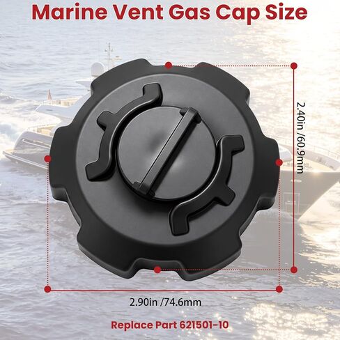 Marine Vent Gas Cap, 621501-10 Manual Replacement for Boat Fuel Tanks, Boat Gas Tank Cap Compatible with Moeller Tempo Old-Style Portable Tanks in Saudi Arabia