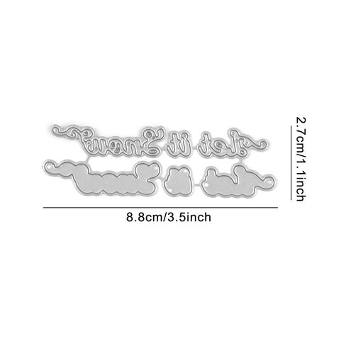 Words Metal Cutting Dies for Card Making DIY Scrapbooking Alphabets Letters Greeting Words Metal Die Cuts Punch Template Molds for Paper Crafting Handmade Crafts (LET IT Sown) in Kuwait