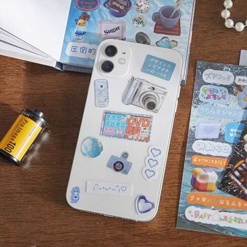 2 Pack Japanese Sticker Book, 1600Pcs Cute Scrapbook Stickers Travel Kpop Photocard Sticker Glitter Toploader Decor for DIY Planners Junk Journaling Scrapbook Diary Notebooks in Saudi Arabia