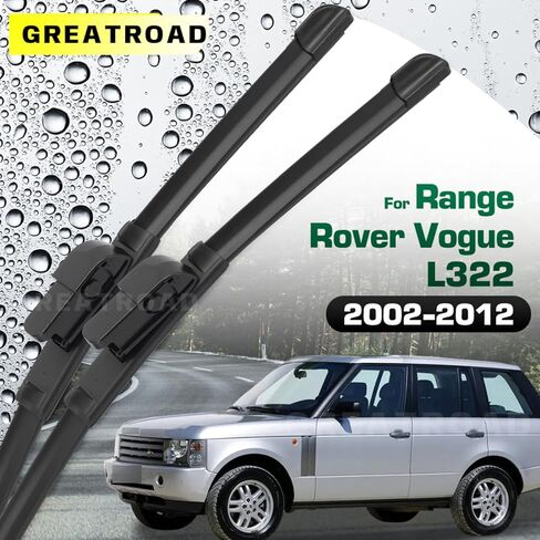 26"+26" Silicone Wiper Blades for Range Rover L322 Vogue HSE 2002 2003 2004 2005 2006 2007 2008 2009 2010 2011 2012 All-Season Front Windshield Replacement Quiet & Smooth in Kuwait