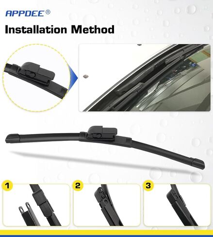 26"+26" Silicone Wiper Blades for Range Rover L322 Vogue HSE 2002 2003 2004 2005 2006 2007 2008 2009 2010 2011 2012 All-Season Front Windshield Replacement Quiet & Smooth in Kuwait