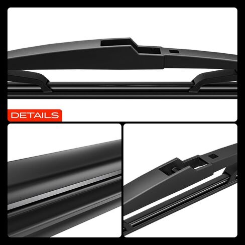 A-Premium 24"/16"/12" Windshield Wiper Blades Compatible with Mitsubishi Mirage 2014-2024 & Scion xA 2004-2006 - Front Rear Wipers Blade Set for Hook/RL2, with Wear Indicator & Towel (Pack of 3) in Kuwait