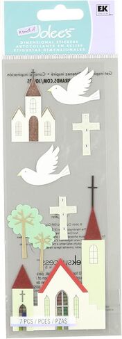 Jolee’s Boutique Dimensional Church Stickers – Cross & Dove Religious Scrapbook Embellishments, 7-Piece 3D Faith Stickers for Cards, Journals & Crafts in Kuwait