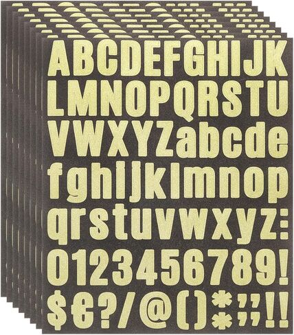 uxcell 608Pcs 8Sheets Glitter Letter Stickers, Self-Adhesive Alphabet Sticker Letter Number Decal Kit Symbols Alphabet Decals for Crafts Scrapbooking Classroom Decor, Silver Bold in Kuwait