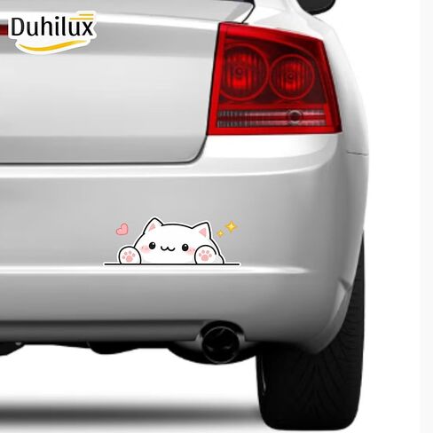 Cat Cute Stickers 5 inch, Cute car Decals, Bumper Stickers Cute, peeker Sticker, Waterproof Vinyl Decal for Car, Laptop, Helmet, Wall, Window in Saudi Arabia