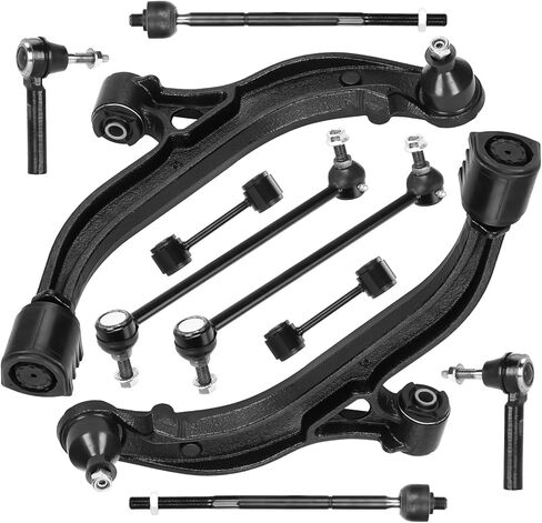 Front Lower Control Arm w/Ball Joint Sway Bar Tie Rod Replacement for Chrysler Town & Country Voyager Grand Caravan - 10pcs Set in Saudi Arabia