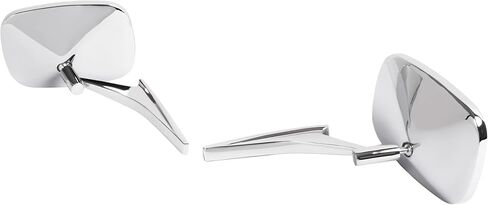 ALMULOO Outside Door Mirrors Steel Glass Silvery Pair Compatible with 68-72 Chevrolet Chevelle Nova El Camino and 68-69 Camaro 68-70 Impala 70-72 Station Wagon Replacement for GM1320105 GM1321106 in Kuwait