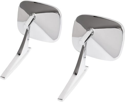 ALMULOO Outside Door Mirrors Steel Glass Silvery Pair Compatible with 68-72 Chevrolet Chevelle Nova El Camino and 68-69 Camaro 68-70 Impala 70-72 Station Wagon Replacement for GM1320105 GM1321106 in Kuwait
