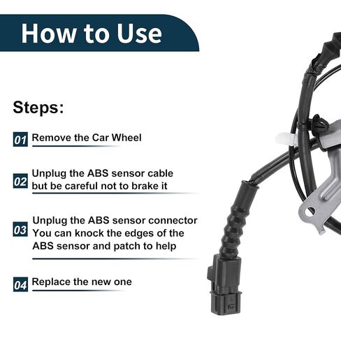 ABS Wheel Speed Sensor Rear Left ABS Sensor Anti-Lock Braking System Sensor No.47560-TEA-T01 for Honda Civic 2017-2021 in Kuwait