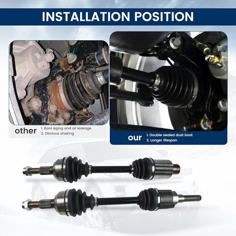 CV Axle Shaft Front Left & Right Set for Chevy Equinox 2010-2017 GMC Terrain 2010-2017(2.4L Models Only), 2PCS Half Shaft Assembly Replacement Driver Passenger Side 601557 601558 661516 661517 601517 in Saudi Arabia