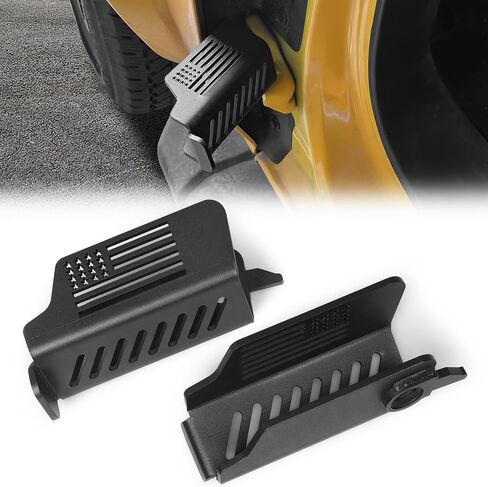 Foot Pegs for Ford Bronco, Rest Pedals for 2021 2022 2023 2024 2025 2026 Ford Bronco Accessories 2/4 Door, Kick Panel Metal Bronco Door Hinge Footpegs, Black with US Flag (2 PCS) in Saudi Arabia