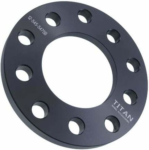 1/2 Inch Slip-On Wheel Spacer Compatible with Chevy Camaro, Corvette & S10-5x4.75 (5x120.65) Bolt Pattern, 78.1mm Hub Bore, 12.7mm Thick, 6061-T6 Billet Aluminum, Black - Pair in Kuwait