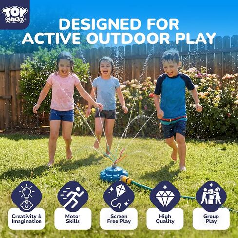 TOY Life Shark t Ball Sprinkler for Kids Ages 4-8 to 8-12, Water Sprinklers Outdoor Toy, Spinning Lawn Sprinkler for Toddlers and Big Kids Backyard Summer Fun, Baseball Water Toy in Kuwait