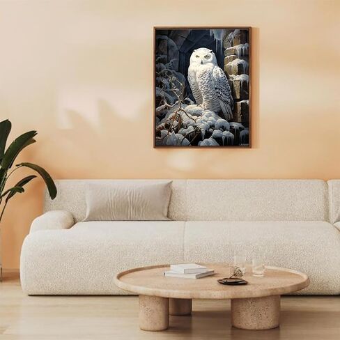 Paint by Number for Adults, Snowy Owl Snow Fortress feasts, Adult Crafts Paint by Numbers for Adult, DIY Handmade Gifts 16x20 inch, Vibrant in Kuwait