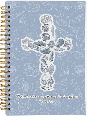 Ecezatik Ocean Animal Christian Notebook Journal, Isaiah 43:2 Bible Notebook for Note Taking, Christian Gifts for Women, Coastal Beach Religious Spiral Journal 5.5x8.3 Inch in Saudi Arabia