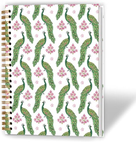 Grandmillennial Pink and Blue Floral Spiral Notebook 5.5x8.3, Retro Cottagecore Flower Aesthetic Journal for Women, Pastel Floral Grand Millenial Hardcover Notebook Journal in Saudi Arabia