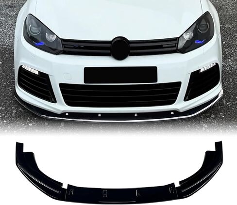 المصد الأمامي سبويلر الشفاه الفاصل لشركة فولكس فاجن جولف 6R MK6 R أسود in Kuwait