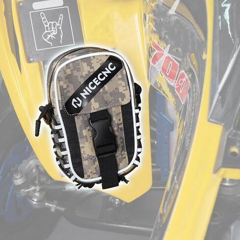 NICECNC ATV Fender Bag, Raptor 700 Dual-use Detachable Storage Gear Tool Bag with Strong Touch Fastener, Reflective Strip, No Drilling, Easy Installation, Compatible with Yamaha Raptor 700, Camo in Kuwait