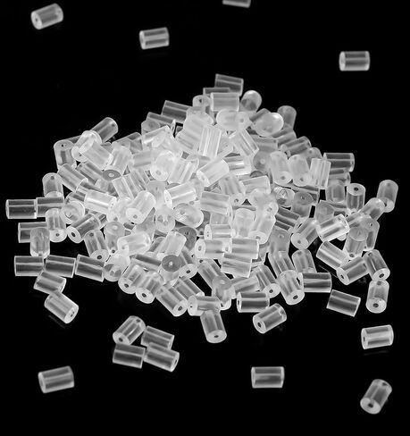 200PCS Clear Earring Backs Rubber, Rubber Earring Backs Soft Clear for Studs, Posts & Hoop Earrings (0.14 * 0.12 Inch 3x3.5 Mm) in Kuwait