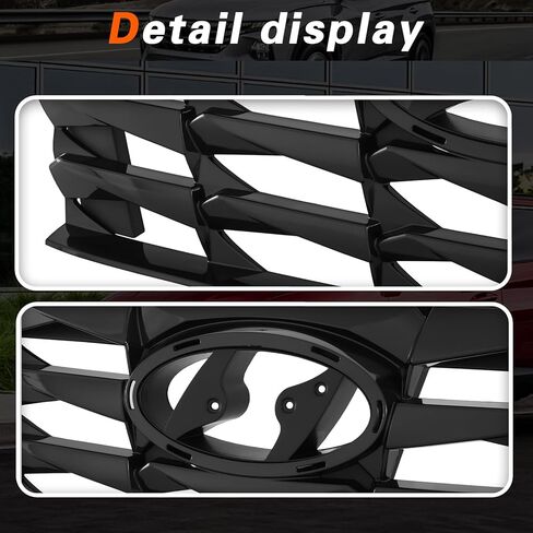 TODO Upper Gloss Black Grille Grill Compatible with 2022 Hyundai Tucson Replacement for HY1200248 86350N9000 in Kuwait