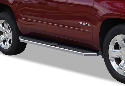 لوحات تشغيل Tuxtreme مصقولة متوافقة مع Chevy Tahoe 2007-2020 وGMC Yukon 2005-2020 ذات 4 أبواب (باستثناء Z71 Hybrid Yukon XL) (قضبان جانبية للخطوات الجانبية) بعرض 6 بوصات 304 من الفولاذ المقاوم للصدأ in Kuwait