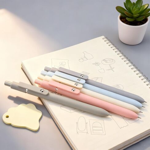 Gel Pens, 7Pcs 0.5mm Fine Point Black Ink,Stuff Aesthetic Pen Office College Supplies Teen Girl Gifts Trendy Stuff Teacher Supplies for Men Women Student (Morandi) in Saudi Arabia