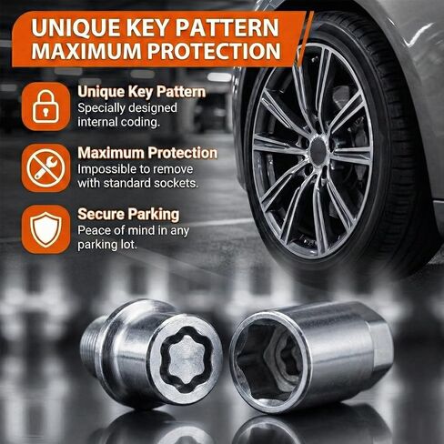 صواميل قفل العجلة السوداء M12 x 1.5 متوافقة مع تويوتا كامري كورولا تاكوما RAV4 هايلاندر سيينا ولكزس هي ES RX NX - يستبدل 00276-00900 - مجموعة أمان على طراز ماج كروم مضادة للسرقة (مفتاح 4+1) in Saudi Arabia