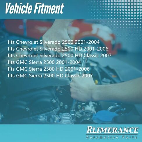 عمود المحرك، عمود المحرك قطعة واحدة من مجموعة عمود المحرك الخلفي يناسب GMC Sierra 2500 6.0L Automatic RWD 2001 2002 2003 2004، يناسب GMC Sierra 2500 HD Classic 6.0L Automatic RWD 2007 in Kuwait