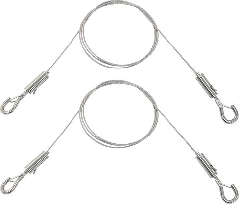 2Pcs Adjustable Picture Hanging Wire Kit, 3.3FT 304 Stainless Steel Wire Rope for Mirrors, Artwork,Billboards,Lamps, 20kg Load Capacity in Kuwait