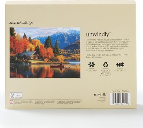 Serene Cottage Jigsaw Puzzle for Adults – 1000 Piece Puzzle with Bonus Poster Included, Unique Design & Vibrant Colors in Saudi Arabia
