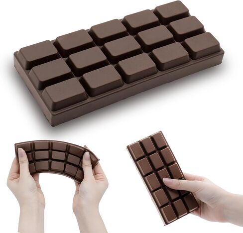 Chocolate Squishy Toy, Slow Rising Stress Relief Squeeze Fidget Toy, Soft Simulation Food Squeeze Toy for Anxiety Relief, Party Favor, Gift for Kids & Adults in Saudi Arabia