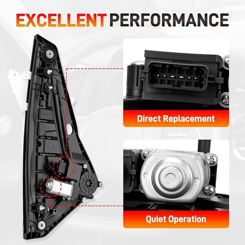 Left Front Power Window Regulator Driver Side (LH) Compatible with Hyundai Veloster 1.6L 2012 2013 2014 2015 2016 2017, Electric Window Regulator with Motor, Replace# 824012V010 82401-2V010 in Kuwait