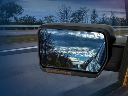 KAX 1 Pair Towing Mirrors fit for Ram 1500, Ram 2500, Ram 3500,Power Adjustable Plane Glass,Power Heated,LED Turn Signal Light,180°Manual Folding,Black in Saudi Arabia