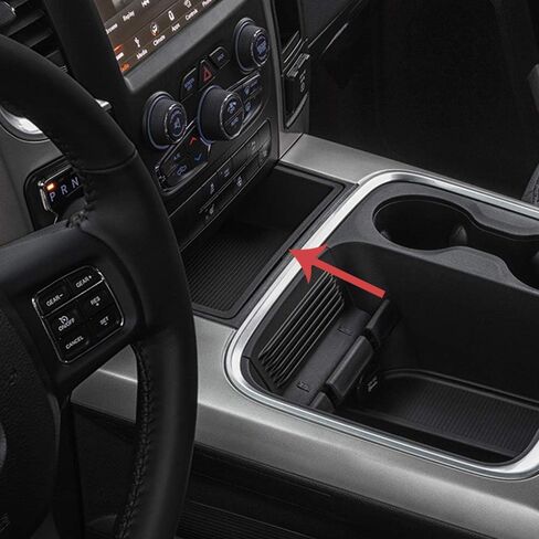 G-PLUS Front Center Console Mat Insert Rubber Compatible with Dodge Ram 1500 2015-2019/ Ram 2500 2016-2017 Full Length Center Console Mat 5VC95DX9AB, 5VC95DX9AA in Kuwait