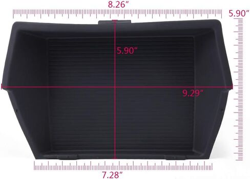 G-PLUS Front Center Console Mat Insert Rubber Compatible with Dodge Ram 1500 2015-2019/ Ram 2500 2016-2017 Full Length Center Console Mat 5VC95DX9AB, 5VC95DX9AA in Kuwait