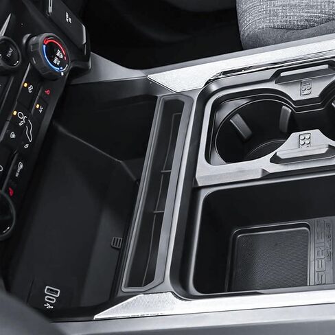 HGWEI Upgrand Center Console Organizer Compatible with 2023-2026 Ford F250 F350 F450 F550 Super Duty Accessories Truck Phone Holder Rubber Sleeve Pocket Insert with USB Charging Hole in Kuwait