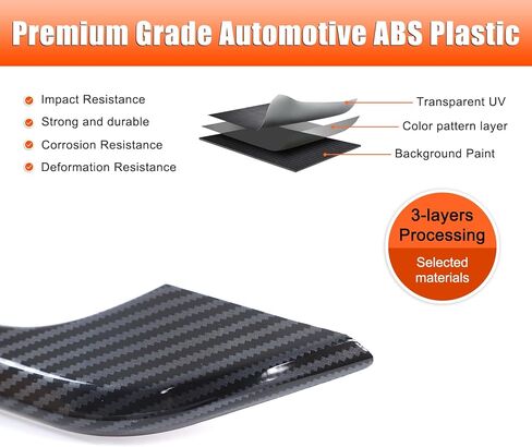 Car Center Console Trim Strips Compatible with Toyota Grand Highlander 2024 2025 2026,ABS Center Console Dashboard Panel Cover Strips Interior Decoration Accessories 2PCS (Carbon Fiber Pattern) in Saudi Arabia