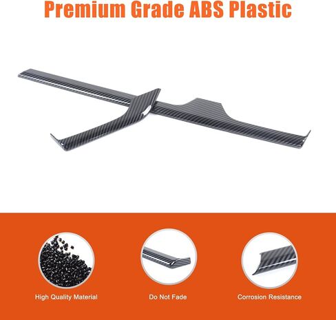 Car Center Console Trim Strips Compatible with Toyota Grand Highlander 2024 2025 2026,ABS Center Console Dashboard Panel Cover Strips Interior Decoration Accessories 2PCS (Carbon Fiber Pattern) in Saudi Arabia