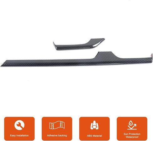 Car Center Console Trim Strips Compatible with Toyota Grand Highlander 2024 2025 2026,ABS Center Console Dashboard Panel Cover Strips Interior Decoration Accessories 2PCS (Carbon Fiber Pattern) in Saudi Arabia