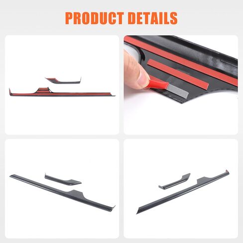 Car Center Console Trim Strips Compatible with Toyota Grand Highlander 2024 2025 2026,ABS Center Console Dashboard Panel Cover Strips Interior Decoration Accessories 2PCS (Carbon Fiber Pattern) in Saudi Arabia