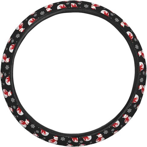 Cute Santa Hat Snowman Christmas Steering Wheel Cover for Women, Girls 15 inch Universal Auto Car Anti Slip Wrap Steering Wheel Covers Fit for Vehicles, Truck,SUV in Kuwait